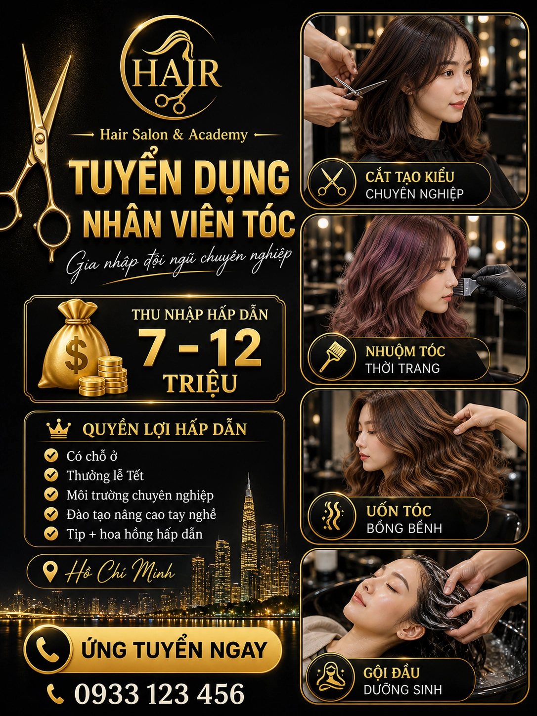 Prompt tạo poster tuyển dụng