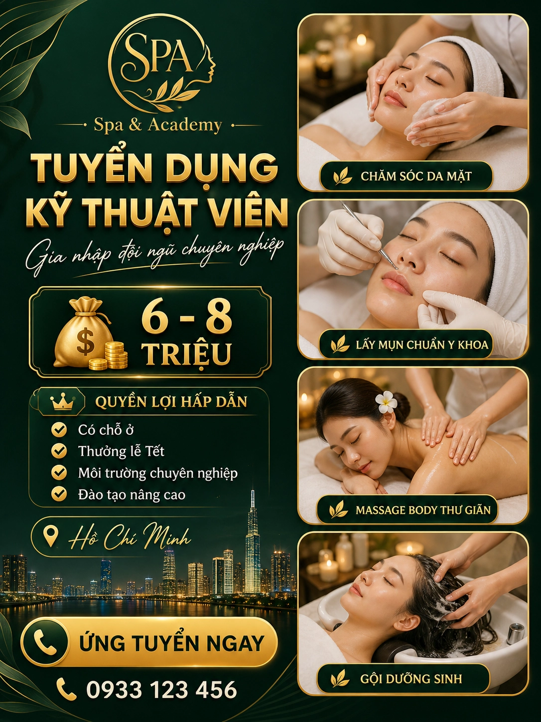 Prompt tạo poster tuyển dụng