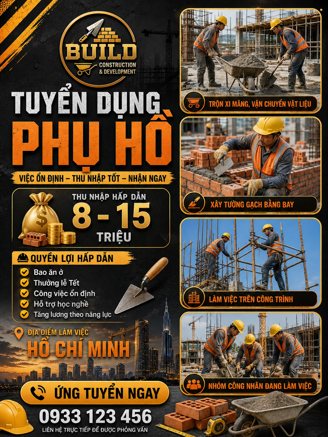 Prompt tạo poster tuyển dụng